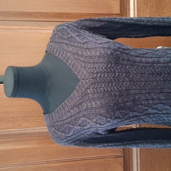 MiXT By Heidi Weisel Gray Sweater Dress With Skirt. Size L - Picture 2 of 6